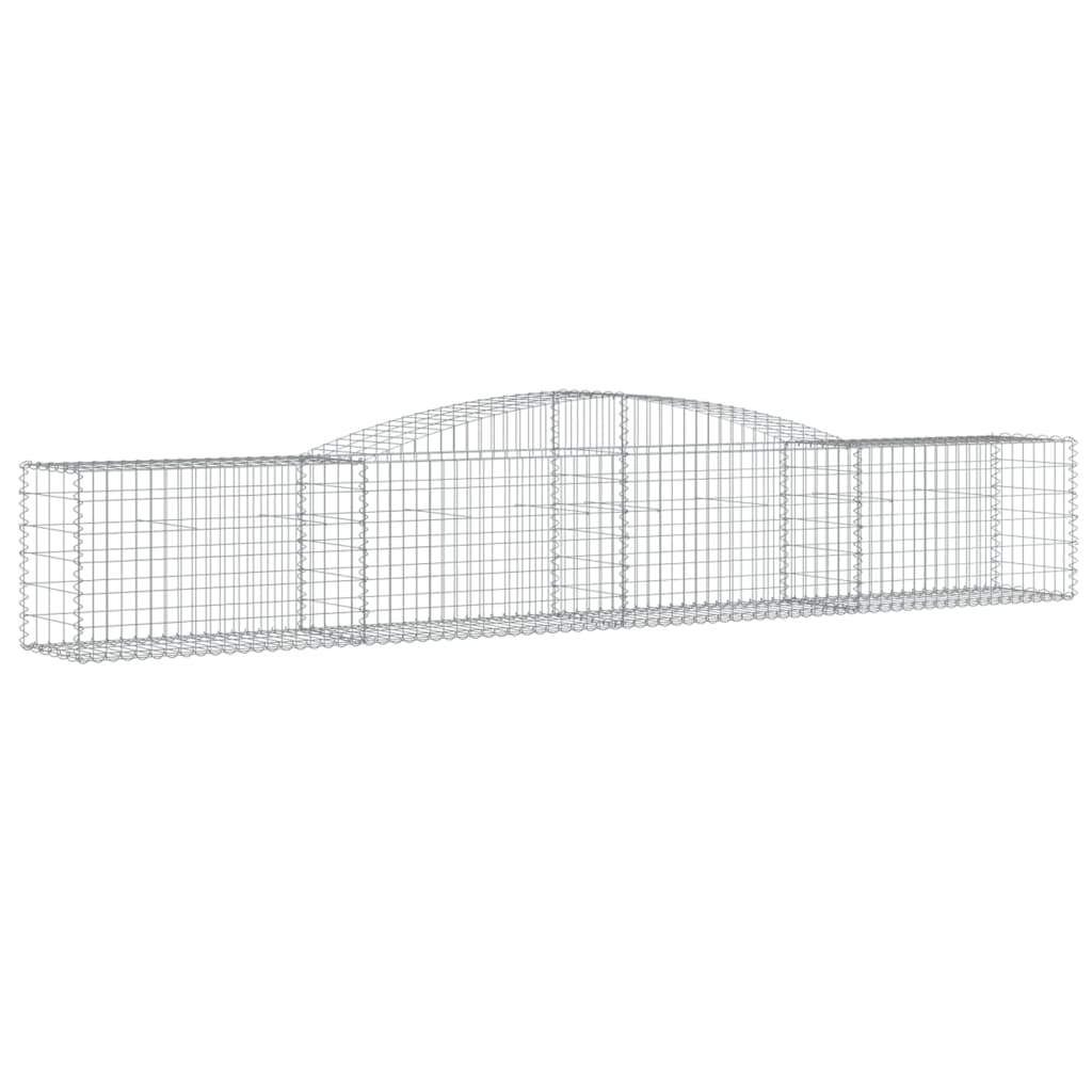 vidaXL Oblúkový gabionový kôš 25 ks 400x50x60/80 cm pozinkované železo