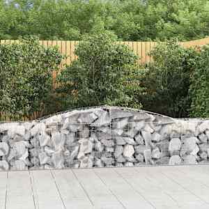 Obokane gabion košare 25 kosa 400x50x60/80 cm pocinkano železo