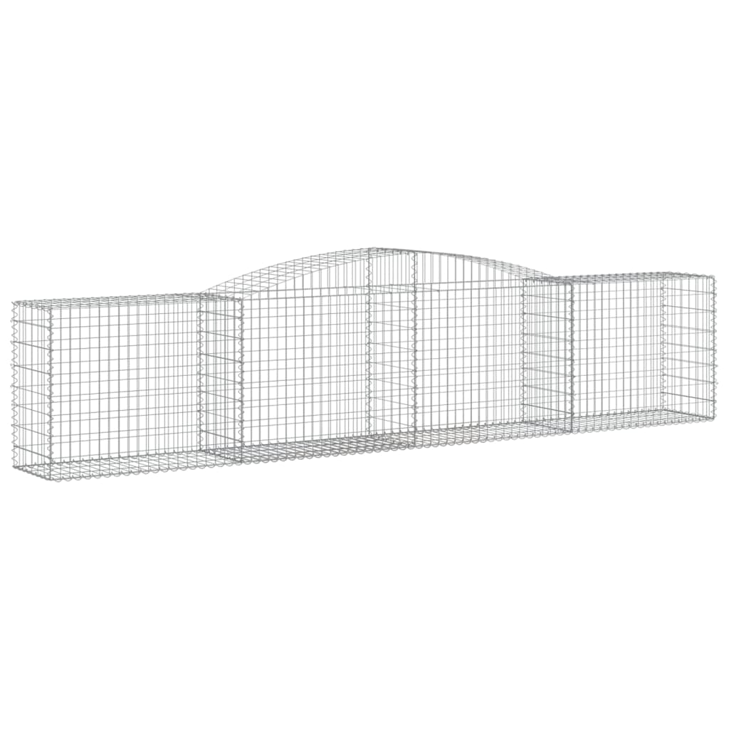 vidaXL 2 db íves horganyzott vas gabion kosár 400x50x80/100 cm