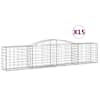 vidaXL kaarekujulised gabioonkorvid 15 tk, 400x50x80/100 cm, raud