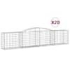 vidaXL kaarekujulised gabioonkorvid 20 tk, 400x50x80/100 cm, raud