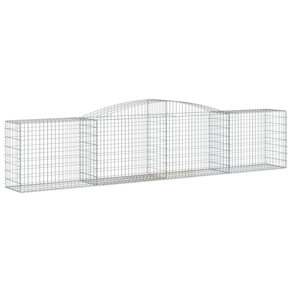 vidaXL Schanskorven 25 st gewelfd 400x50x80/100 cm ijzer afbeelding