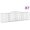 vidaXL kaarekujulised gabioonkorvid 7 tk, 400x50x100/120 cm, raud