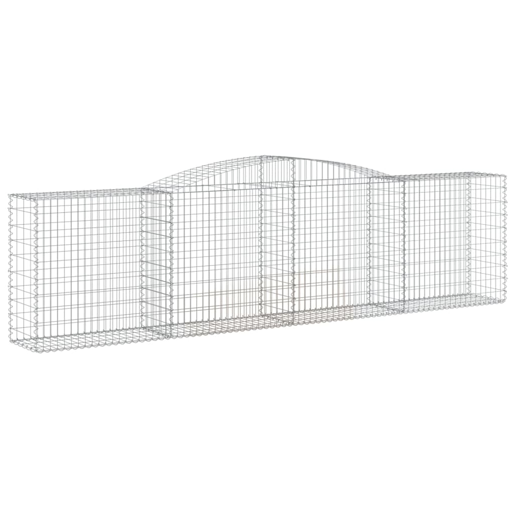vidaXL Schanskorven 8 st gewelfd 400x50x100/120 cm ijzer afbeelding