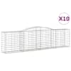 vidaXL kaarekujulised gabioonkorvid 10 tk, 400x50x100/120 cm, raud