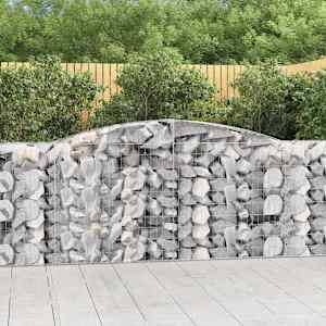 Obokane gabion košare 10 kosi 400x50x100/120cm pocinkano železo