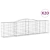 vidaXL kaarekujulised gabioonkorvid 20 tk, 400x50x100/120 cm, raud