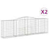 vidaXL kaarekujulised gabioonkorvid 2 tk, 400x50x120/140 cm, raud