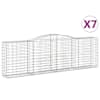 vidaXL kaarekujulised gabioonkorvid 7 tk, 400x50x120/140 cm, raud