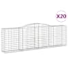 vidaXL kaarekujulised gabioonkorvid 20 tk, 400x50x120/140 cm, raud