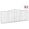 vidaXL kaarekujulised gabioonkorvid 2 tk, 400x50x140/160 cm, raud