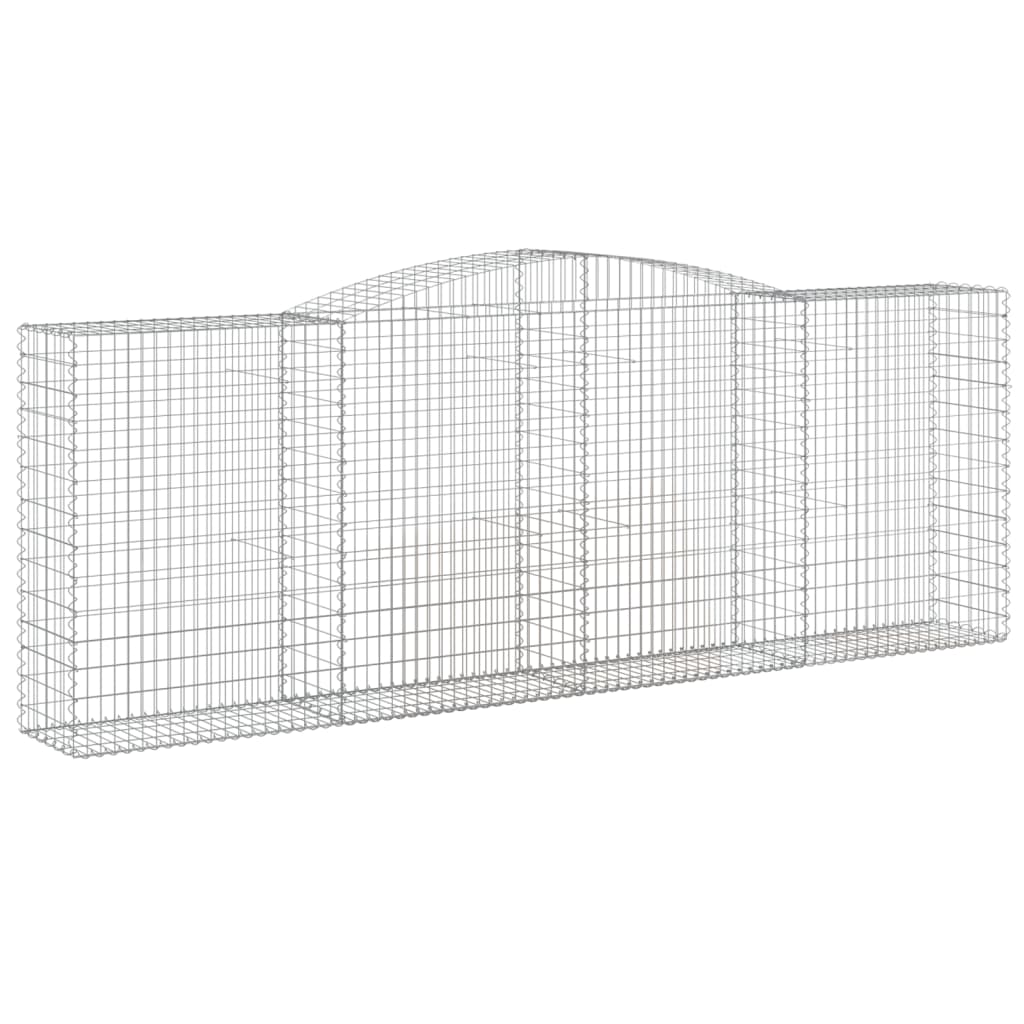 vidaXL Schanskorven 3 st gewelfd 400x50x140/160 cm ijzer afbeelding