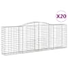 vidaXL kaarekujulised gabioonkorvid 20 tk, 400x50x140/160 cm, raud