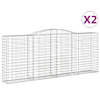vidaXL kaarekujulised gabioonkorvid 2 tk, 400x50x160/180 cm, raud