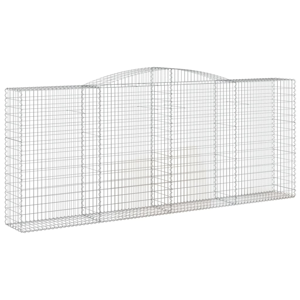 vidaXL Schanskorven 2 st gewelfd 400x50x160/180 cm ijzer afbeelding