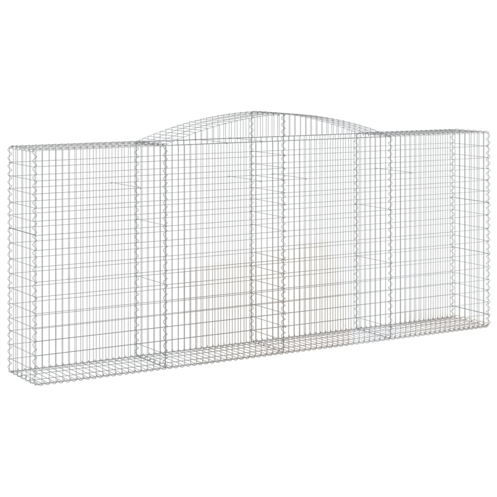 vidaXL Schanskorven 6 st gewelfd 400x50x160/180 cm ijzer afbeelding
