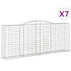 vidaXL kaarekujulised gabioonkorvid 7 tk, 400x50x160/180 cm, raud