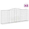 vidaXL kaarekujulised gabioonkorvid 8 tk, 400x50x160/180 cm, raud