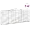vidaXL kaarekujulised gabioonkorvid 10 tk, 400x50x160/180 cm, raud