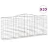 vidaXL kaarekujulised gabioonkorvid 20 tk, 400x50x160/180 cm, raud