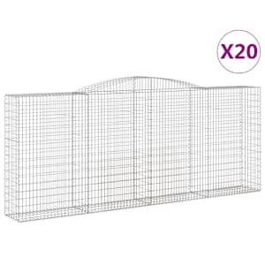 Klenuté gabionové koše 20ks 400x50x160/180cm pozinkované železo - obrázek 2