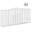 vidaXL kaarekujulised gabioonkorvid 2 tk, 400x50x180/200 cm, raud