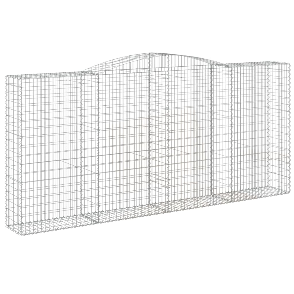 vidaXL Schanskorven 3 st gewelfd 400x50x180/200 cm ijzer afbeelding