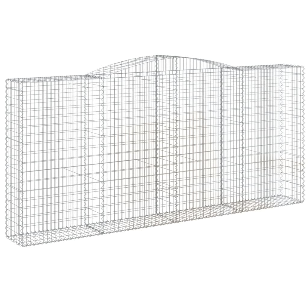 vidaXL Schanskorven 4 st gewelfd 400x50x180/200 cm ijzer afbeelding