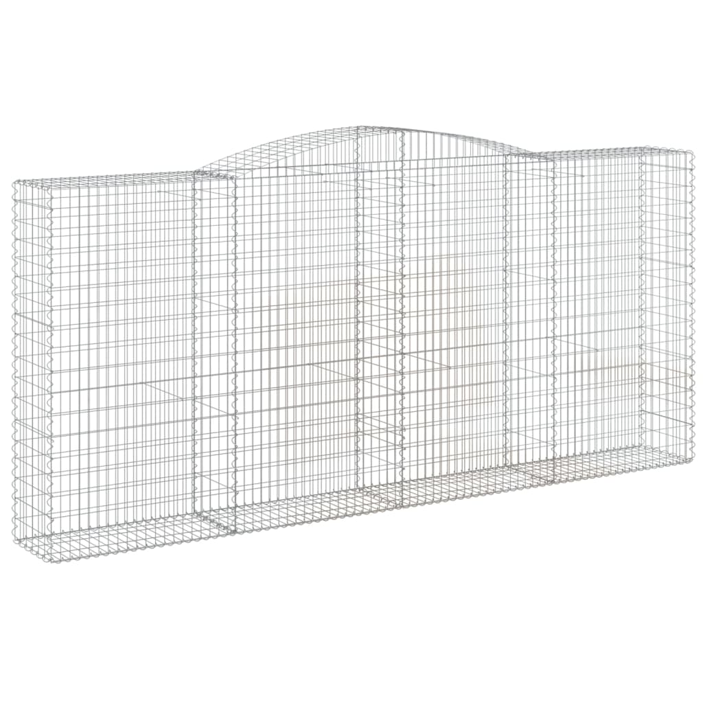 vidaXL Schanskorven 9 st gewelfd 400x50x180/200 cm ijzer afbeelding
