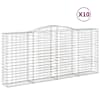 vidaXL kaarekujulised gabioonkorvid 10 tk, 400x50x180/200 cm, raud