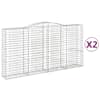 vidaXL kaarekujulised gabioonkorvid 2 tk, 400x50x200/220 cm, raud