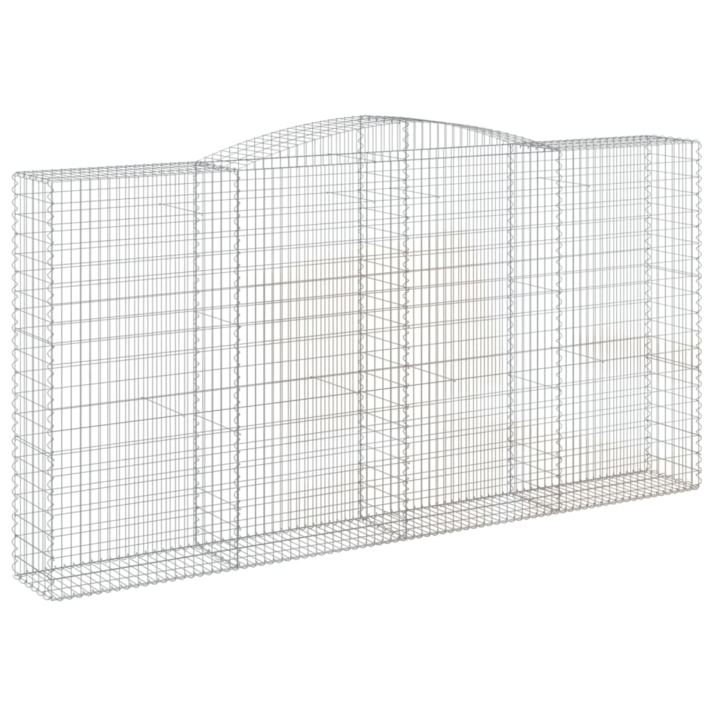 vidaXL Schanskorven 2 st gewelfd 400x50x200/220 cm ijzer afbeelding