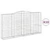 vidaXL kaarekujulised gabioonkorvid 10 tk, 400x50x200/220 cm, raud