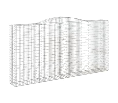 vidaXL Coșuri gabion arcuite, 20 buc 400x50x200/220cm, fier galvanizat