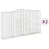 vidaXL kaarekujulised gabioonkorvid 2 tk, 400x50x220/240 cm, raud