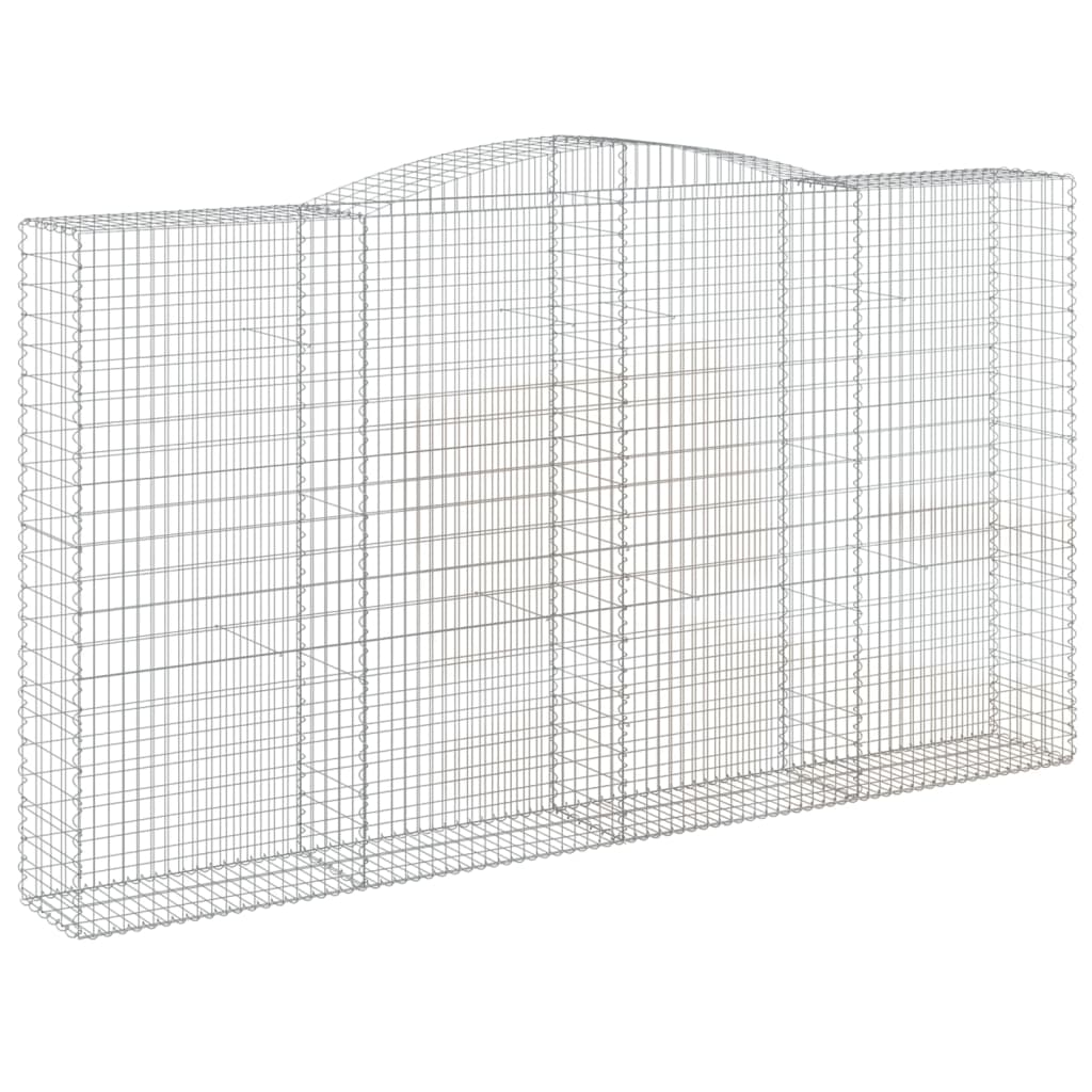 4 db íves horganyzott vas gabion kosár 400x50x220/240 cm