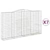 vidaXL kaarekujulised gabioonkorvid 7 tk, 400x50x220/240 cm, raud