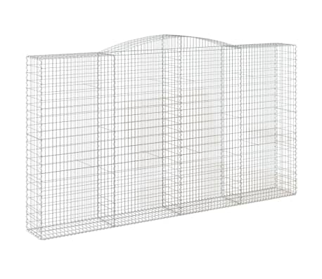 vidaXL Arched Gabion Baskets 20 pcs 400x50x220/240 cm Galvanised Iron