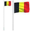 vidaXL Belgia lipp ja lipumast, 6,08 m, alumiinium