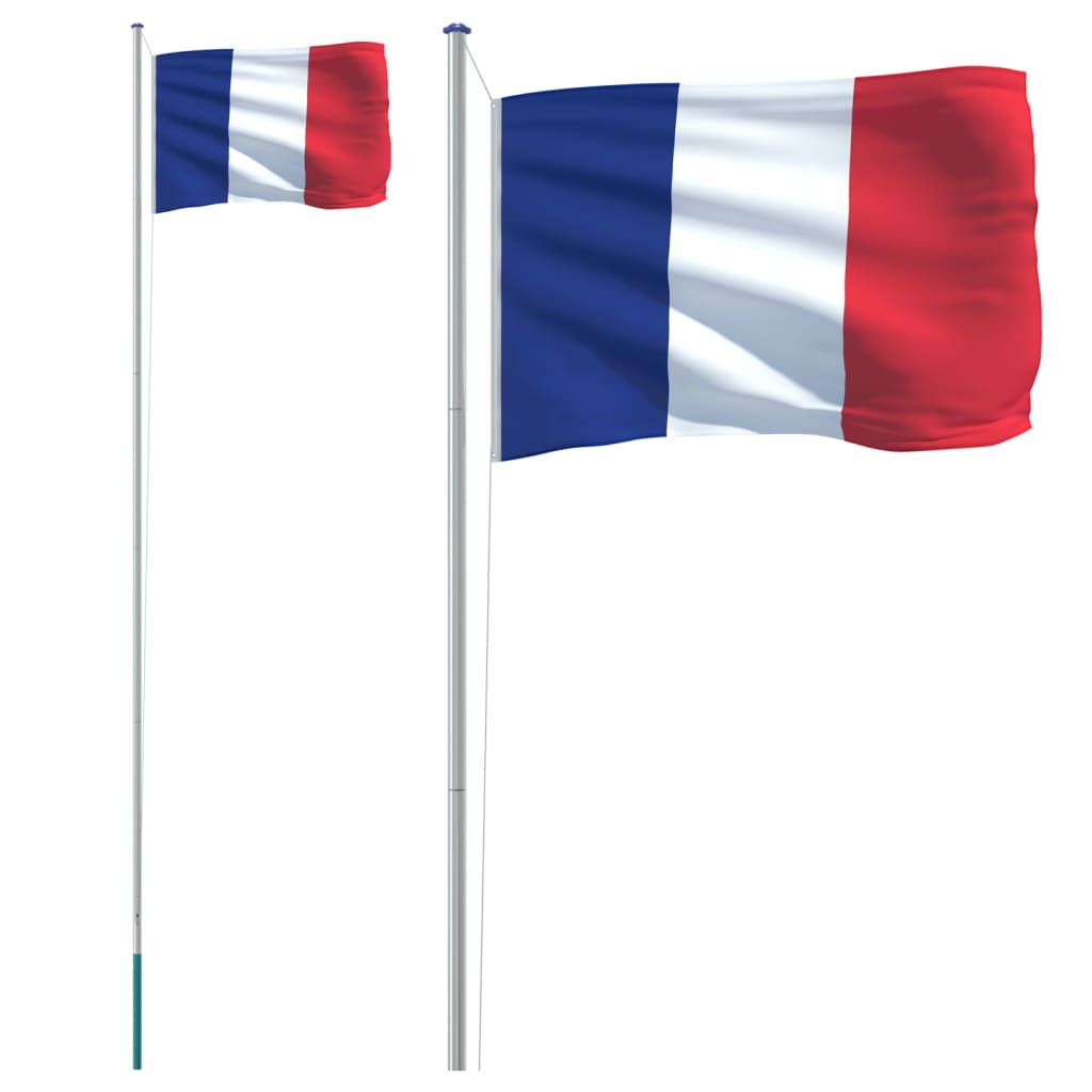 Asta e Bandiera Francia 6,23 m Alluminio