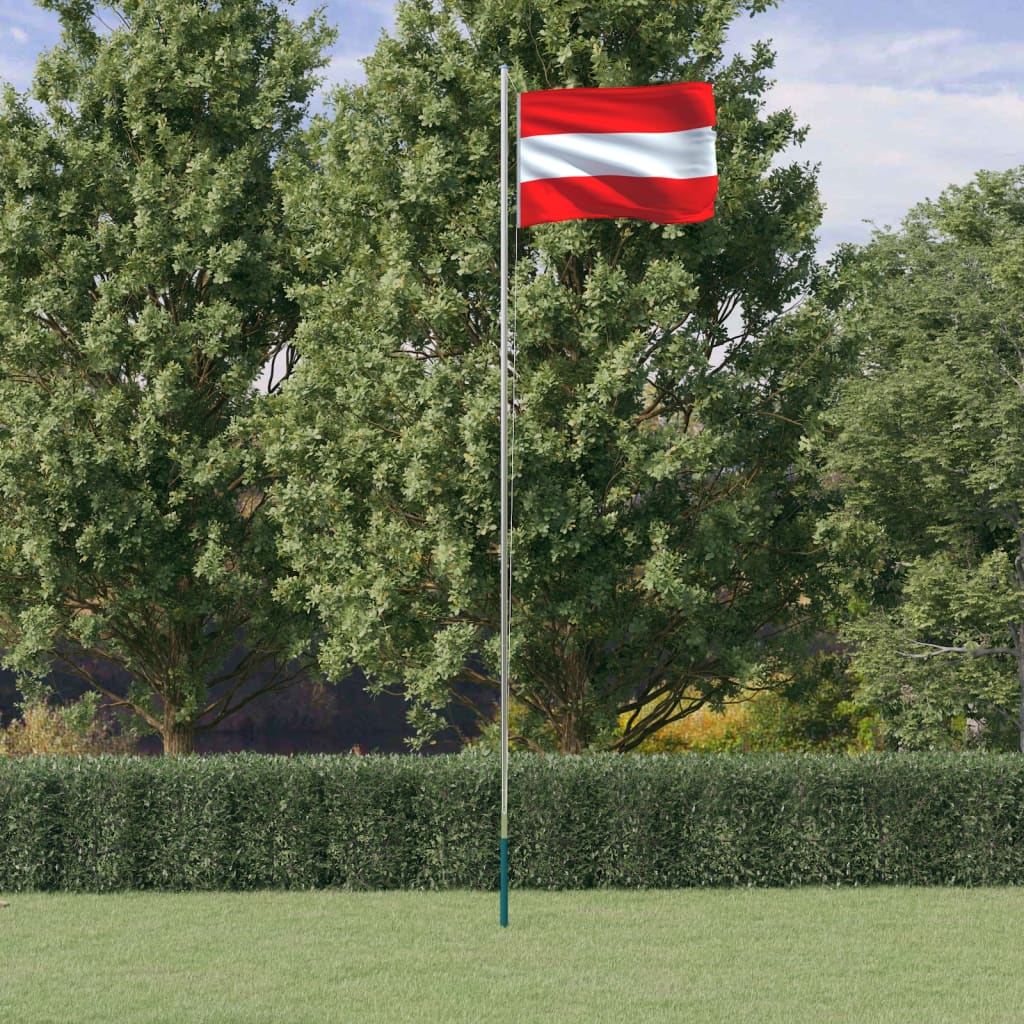 Petrashop  Vlajka Rakouska a stožár 6,23 m hliník