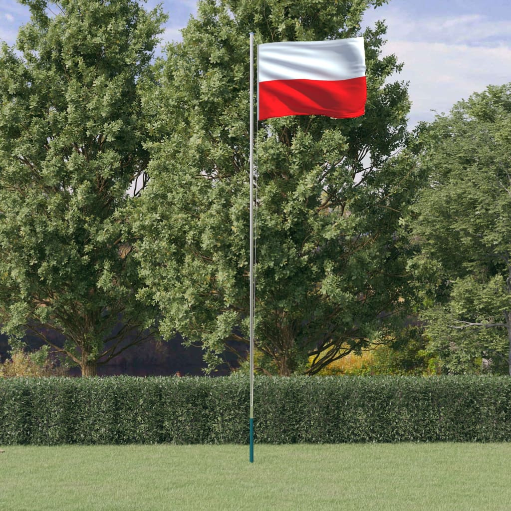 Petrashop  Vlajka Polska a stožár 6,23 m hliník