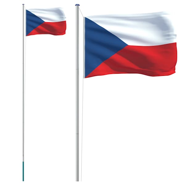 vidaXL T&scaron;ehhi lipp ja lipumast, 6,08 m, alumiinium