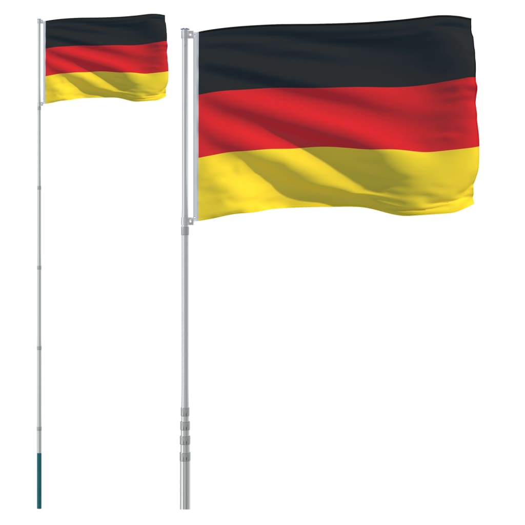 Asta e Bandiera Germania 5,55 m Alluminio