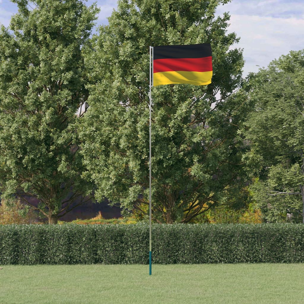 Petrashop  Vlajka Německa a stožár 5,55 m hliník