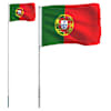 vidaXL Portugali lipp ja lipumast, 5,5 m, alumiinium