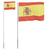 vidaXL Hispaania lipp ja lipumast, 5,5 m, alumiinium