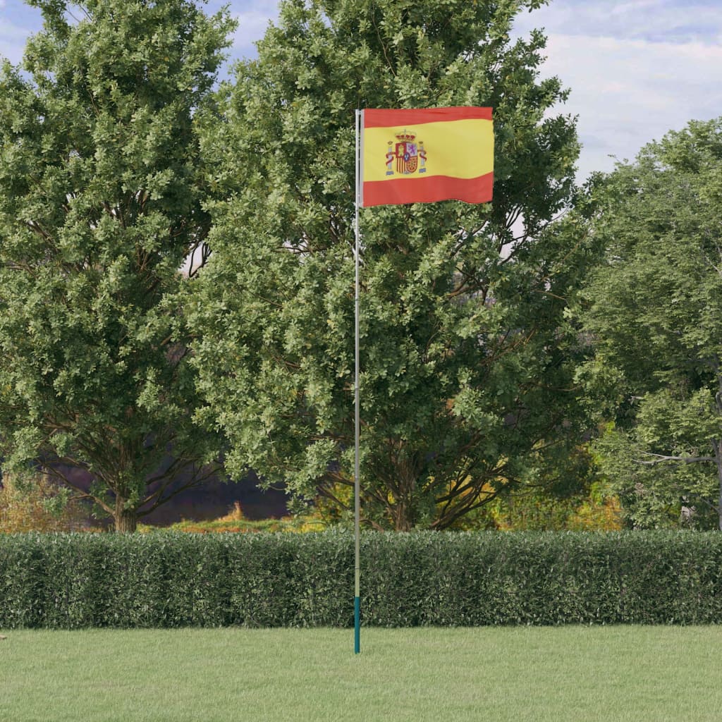 Vlajka Španělska a stožár 5,55 m hliník