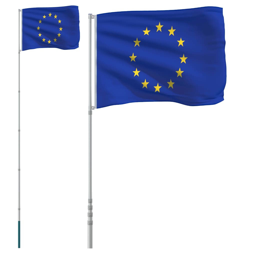 Asta e Bandiera Europa 5,55 m Alluminio