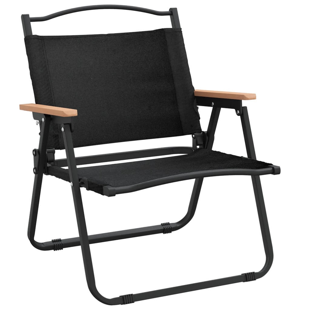 vidaXL Campingstoelen 2 st 54x43x59 cm oxford stof zwart afbeelding